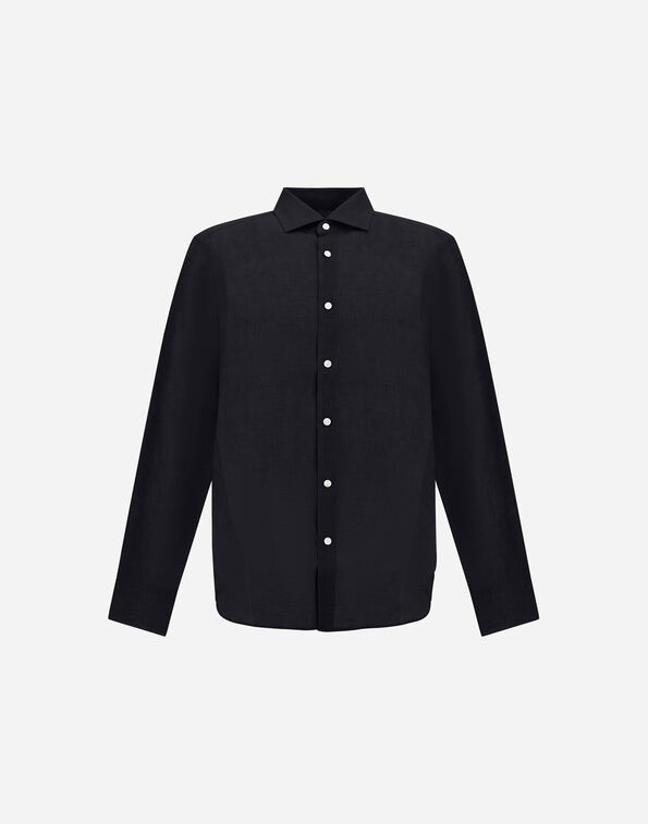 Herno SHIRT IN SUMMER LINEN Navy Blue CM000030U171589200