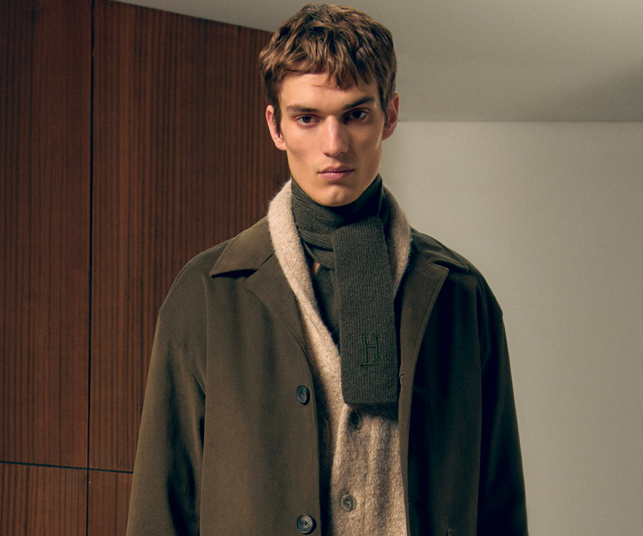 タグ付き Herno レイヤードダウン アンゴラ混ウール ジャケット